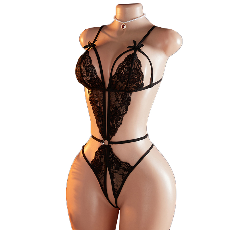 Lace Teddy Lingerie - ملابس داخلية شفافة مثيرة من قطعة