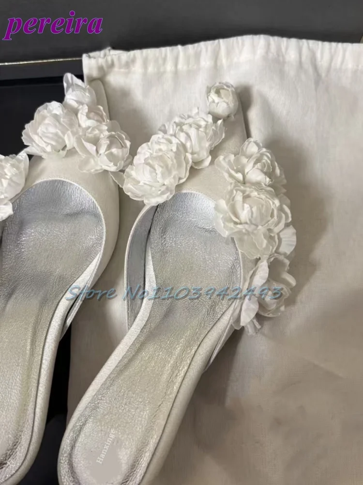 Slip Dress Satin - صنادل زفاف متعددة الزهور من الساتان