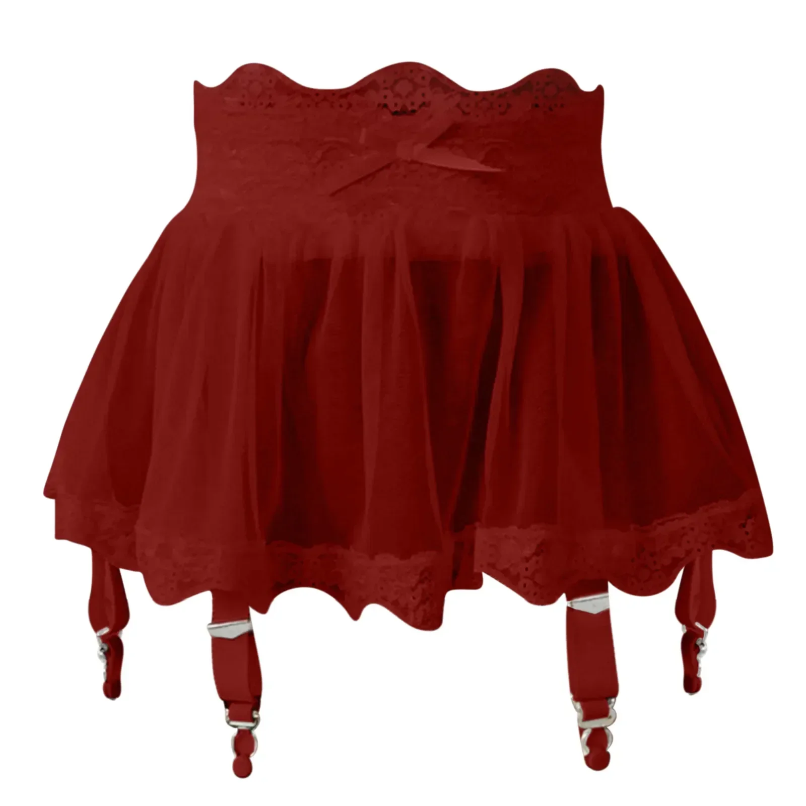 Garter Belt Set - تنورة قصيرة نسائية مثيرة بخصر عالٍ