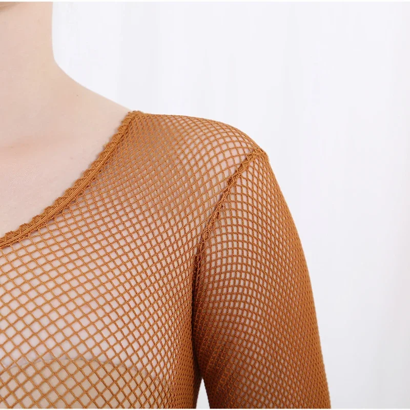 Bodystocking Fishnet - الرقص اللاتينية كامل الجسم حللا جوارب