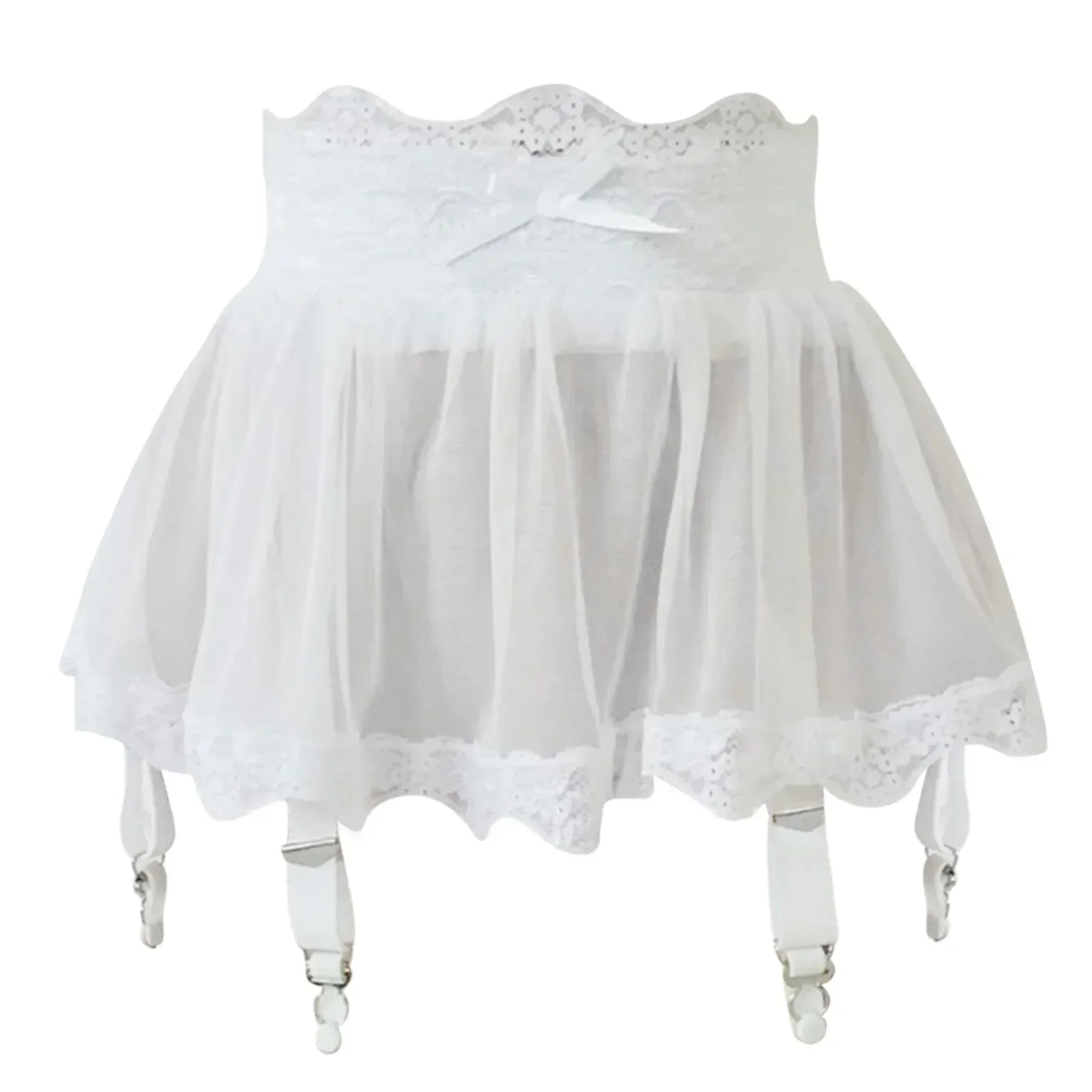 Garter Belt Set - تنورة قصيرة نسائية مثيرة بخصر عالٍ