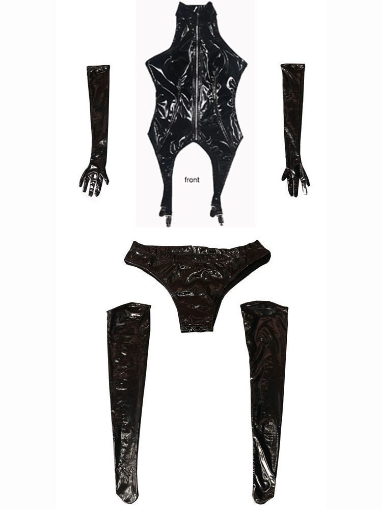 4 قطعة/المجموعة نظرة ويت PVC C - مراجعة Garter Belt Set وسعره