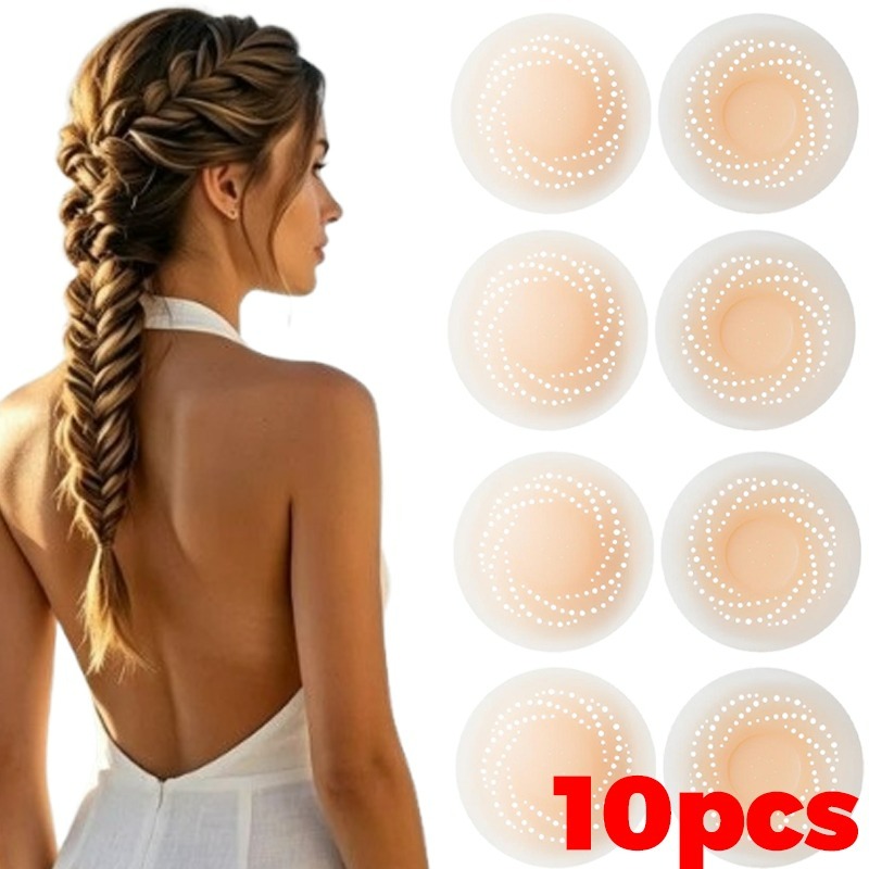 2/10 قطع من أغطية الحلمات القا - مراجعة Silicone Bra Adhesive وسعره
