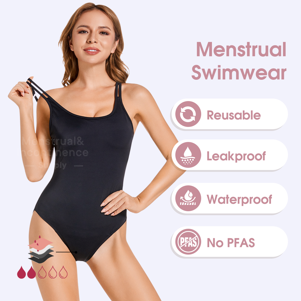 ملابس سباحة نسائية قطعة واحدة  - مراجعة Period Panty Absorbent وسعره
