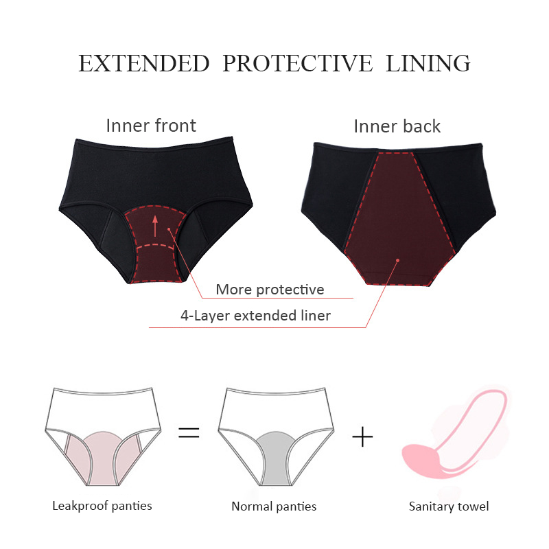 3 قطعة سراويل الحيض الثقيلة ال - مراجعة Period Panty Absorbent وسعره