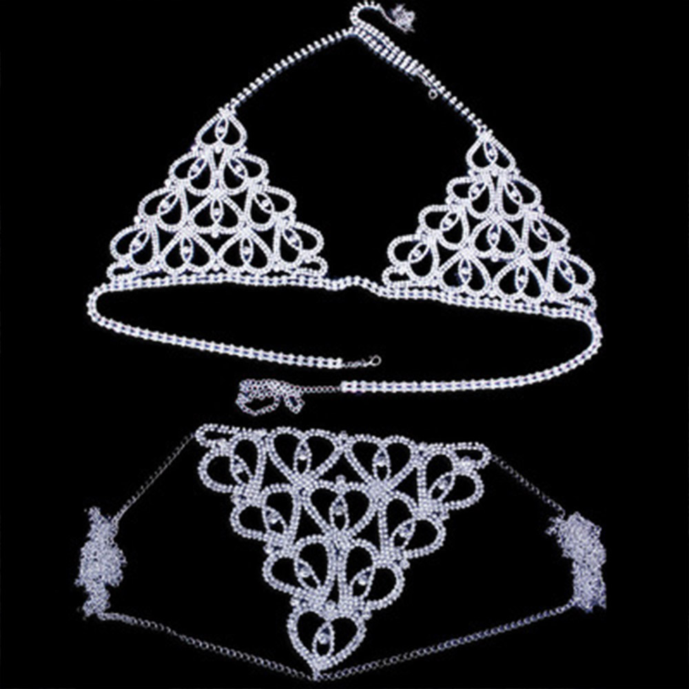 أزياء حجر الراين القلب الصدرية - مراجعة Thong Bikini Women وسعره