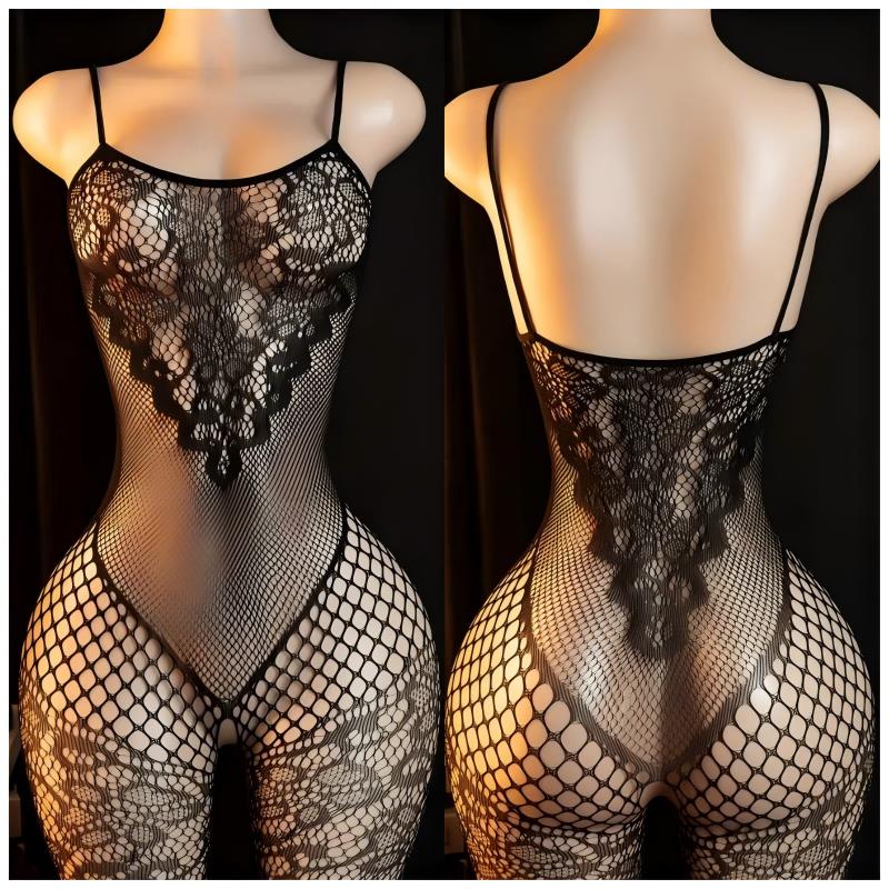 طقم ملابس داخلية مثيرة للنساء، - مراجعة Bodystocking Fishnet وسعره