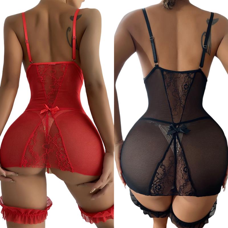 فستان سهرة شفاف بحزام على شكل  - مراجعة Babydoll Chemise Night وسعره