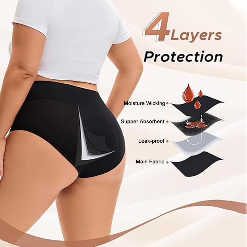 3 قطعة سراويل الحيض الثقيلة ال - مراجعة Period Panty Absorbent وسعره