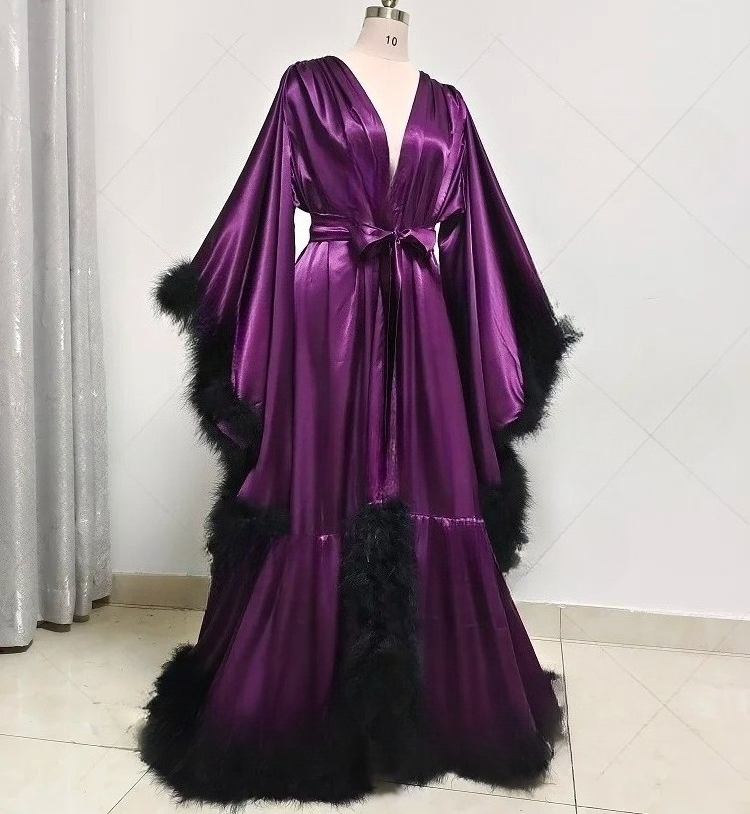 روب حمام نسائي مخصص بأكمام واس - مراجعة Robe Silk Women وسعره